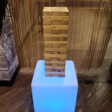 Life Size Jenga at a 4th of July celebration