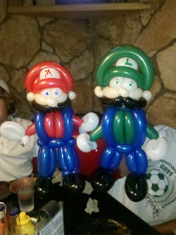 Mario and Luigi balloon guys