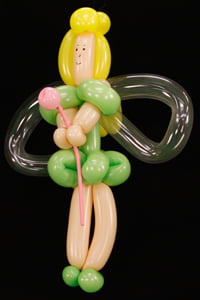 balloon twisting of Tinkerbell