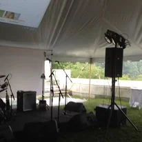 complete sound system under a tent